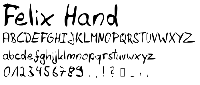 Felix Hand font